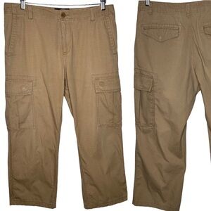 Timberland Khaki Wheat Brown Ripstop Utility Tactical Cargo Pants Size 33 X 28